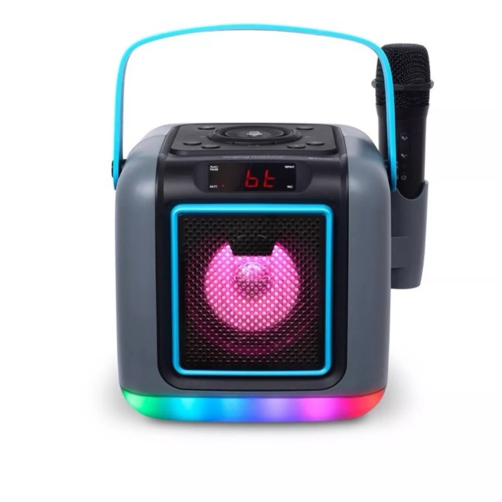 Singing Machine Cube Bluetooth KaraokeSystem with wireless Microphone